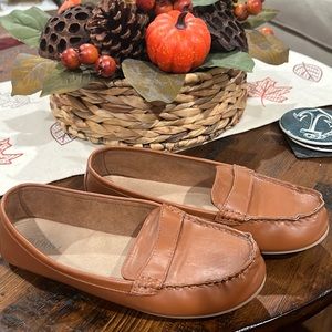 Tan loafers